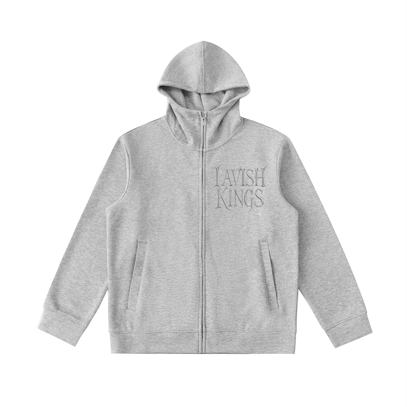 Essential Heavyweight High Neck  Zip-Up Hoodie