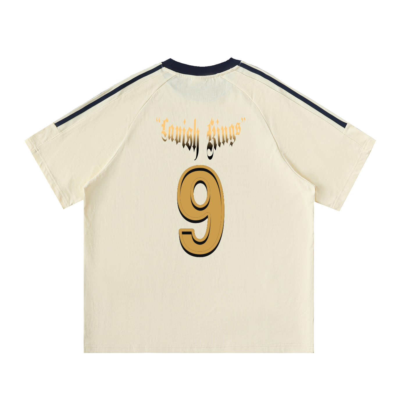 Contrast Tape Crewneck Cotton T-Shirt