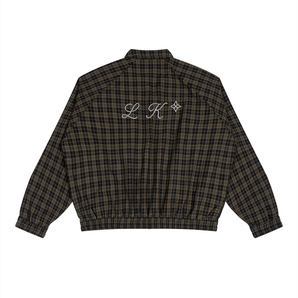 Unisex Plaid Full-Zip Track Jacket