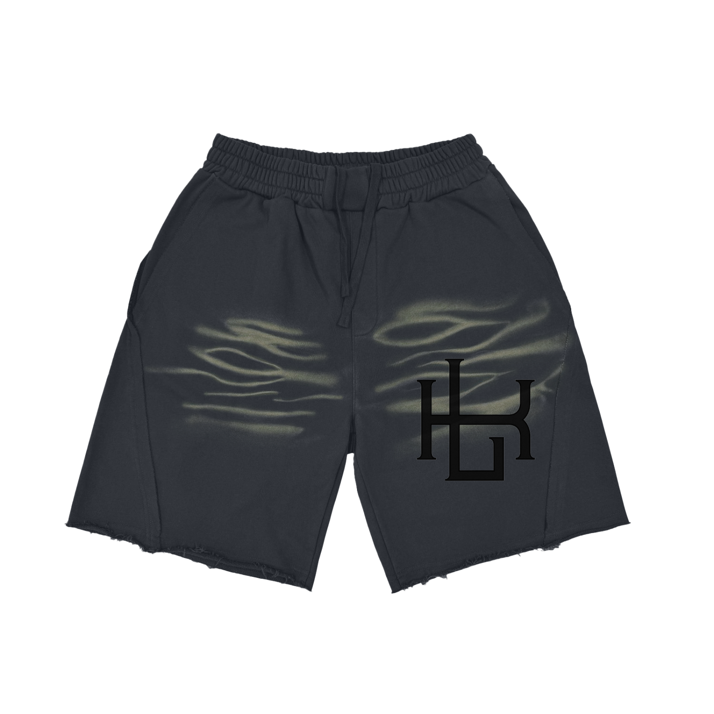 Heavyweight  Vintage Washed  Tiger Stripes Short Pants - 360 GSM