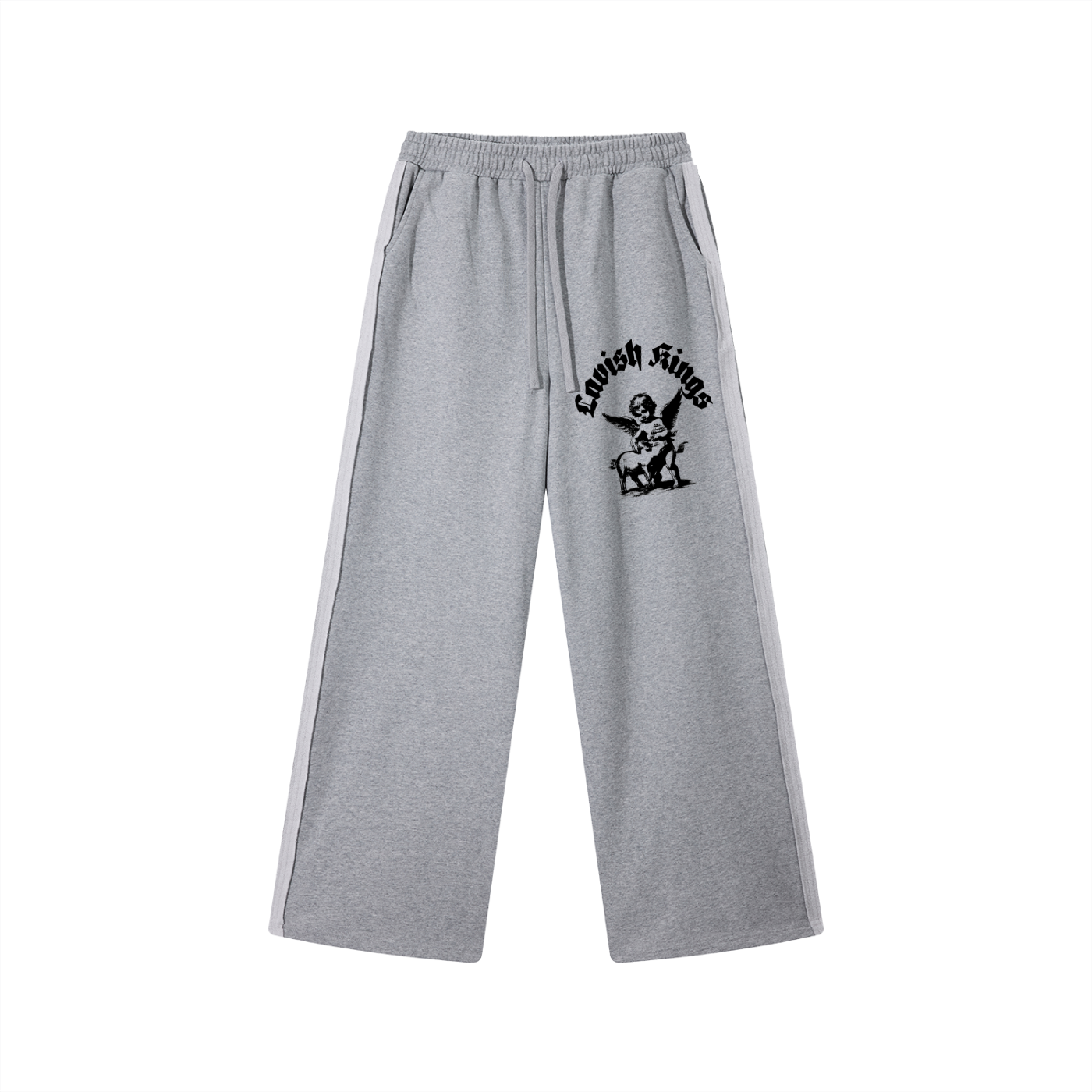 Contrast Tape Straight-Leg Sweatpants
