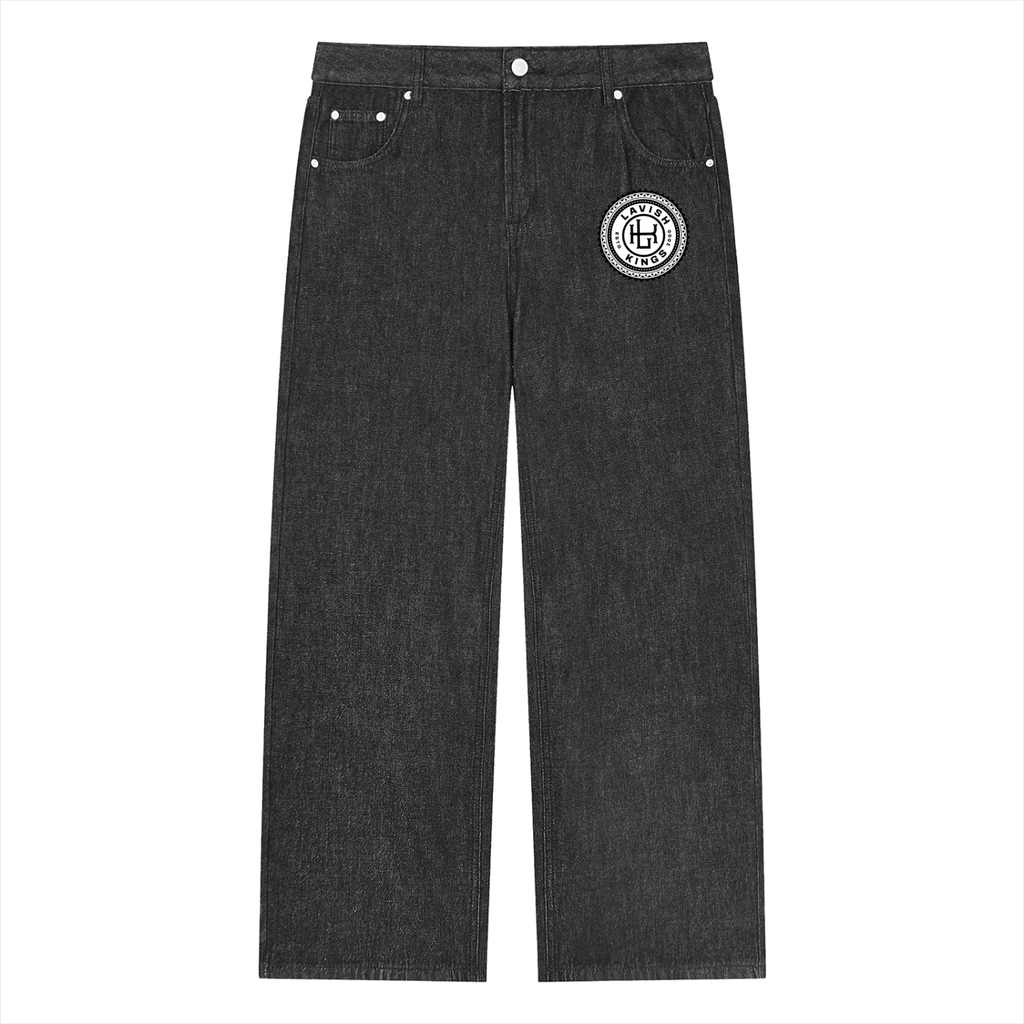 Unisex Vintage Wash Straight Leg Jeans