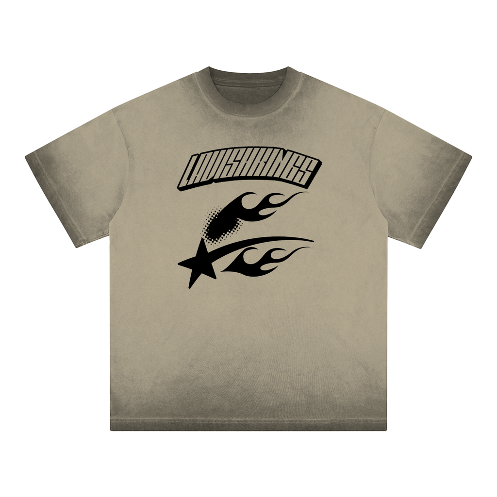 Reverse Dyed Loose Cotton T-Shirt - LavishKings