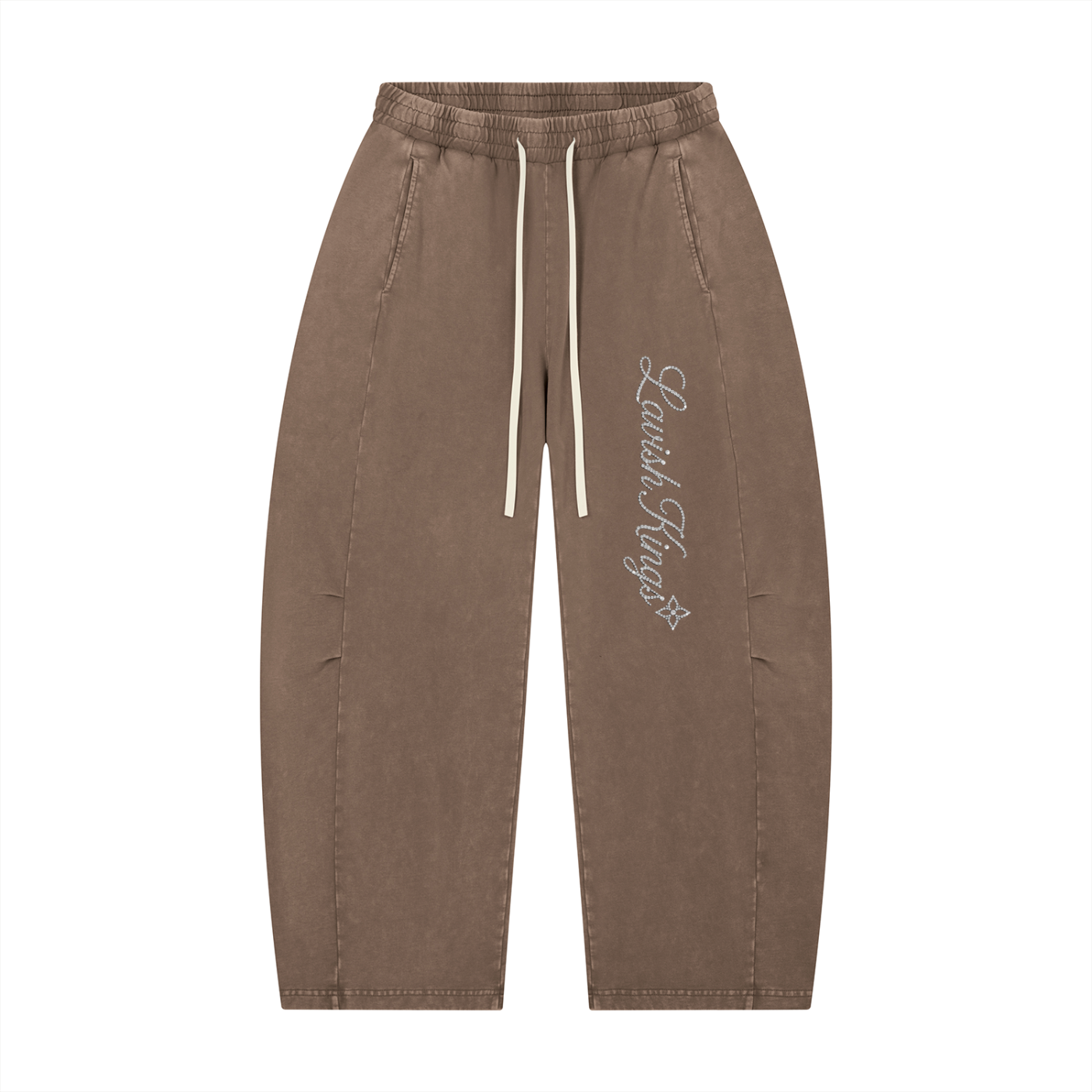 Unisex Mineral Wash Barrel Leg Pants