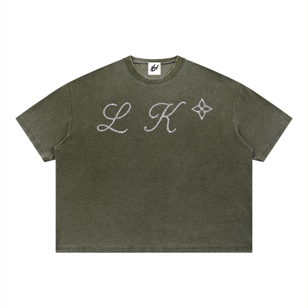 Unisex Vintage Wash Sunfade Boxy Waffle T-Shirt