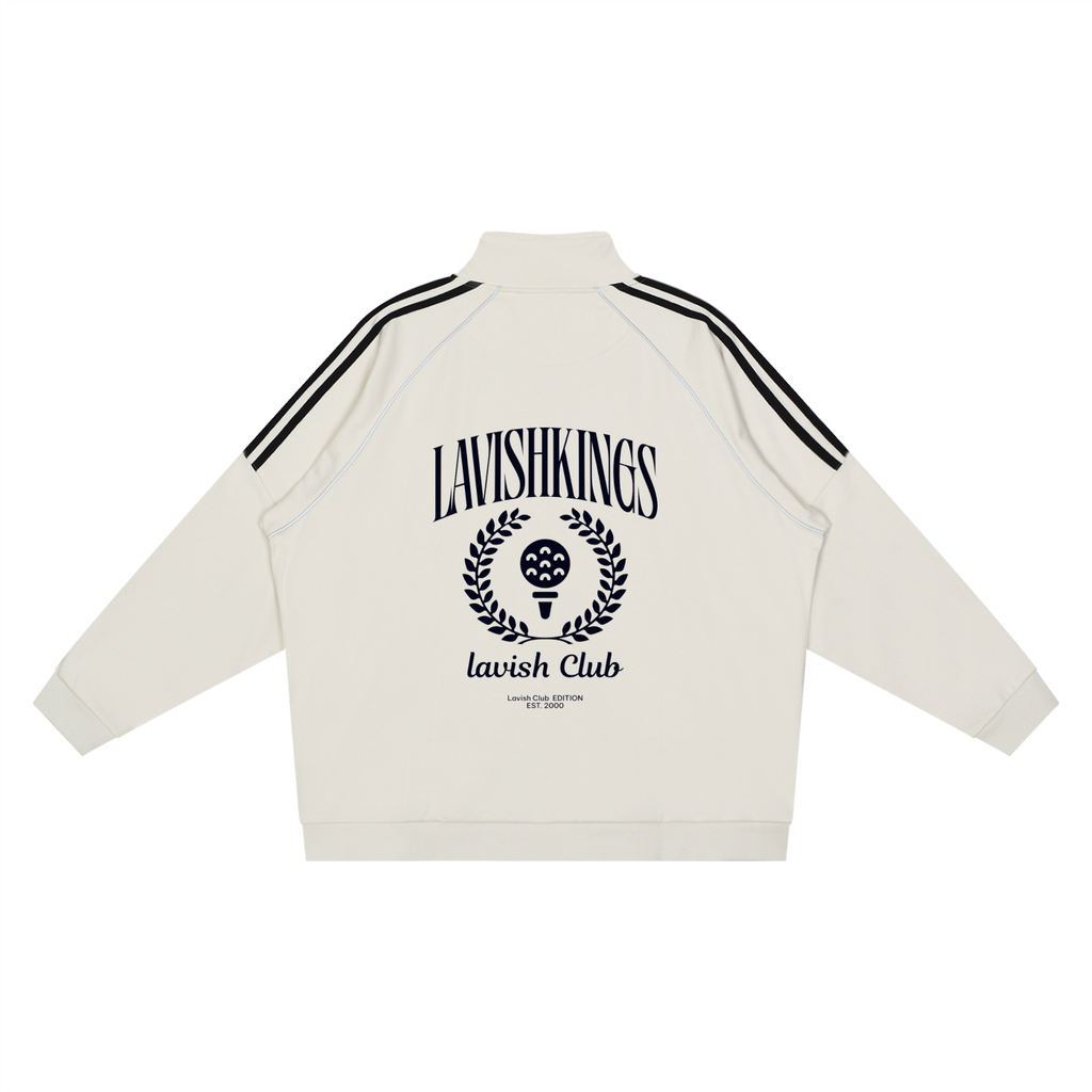 Reflection Striped Raglan Sleeve  Jacket