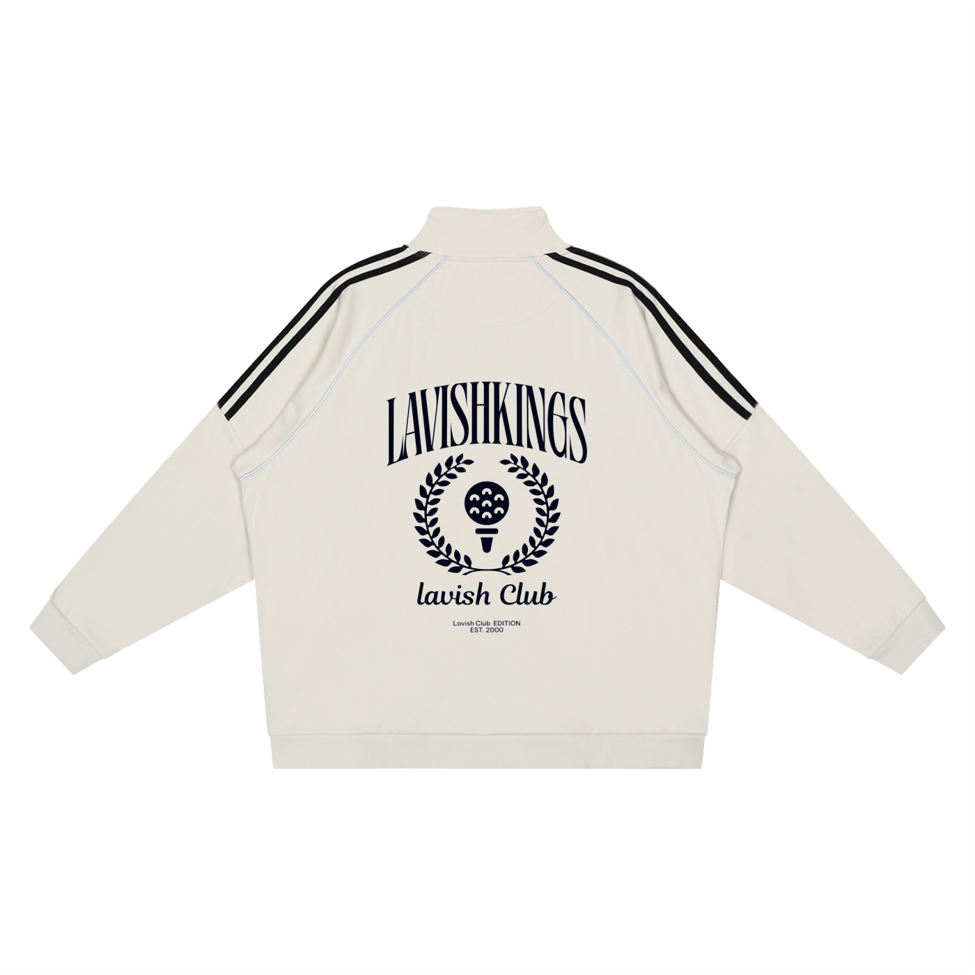 Reflection Striped Raglan Sleeve  Jacket