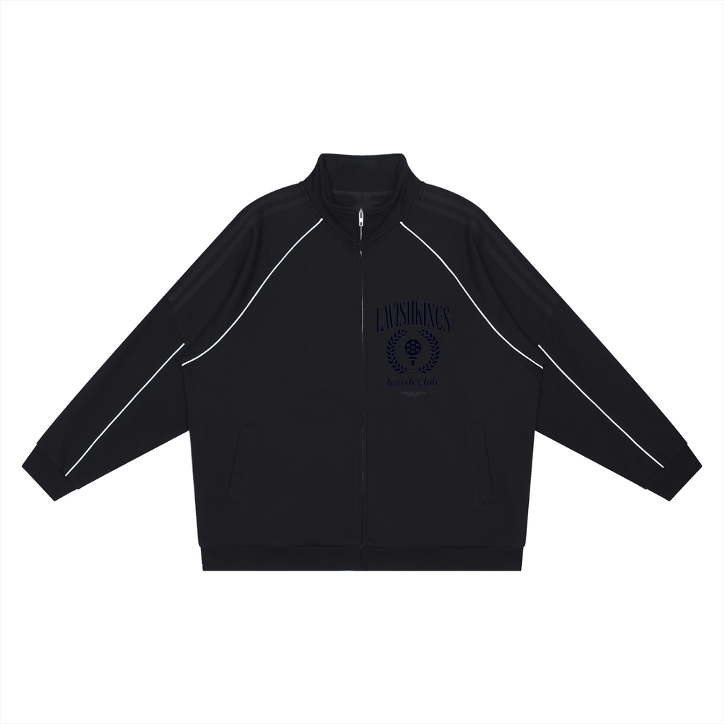 Reflection Striped Raglan Sleeve  Jacket