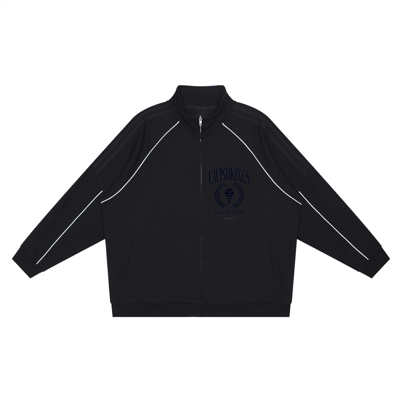 Reflection Striped Raglan Sleeve  Jacket