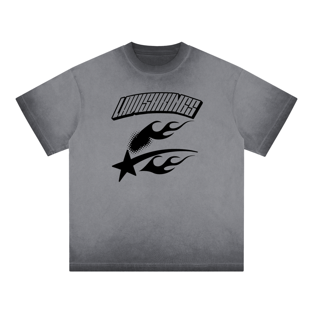Reverse Dyed Loose Cotton T-Shirt - LavishKings
