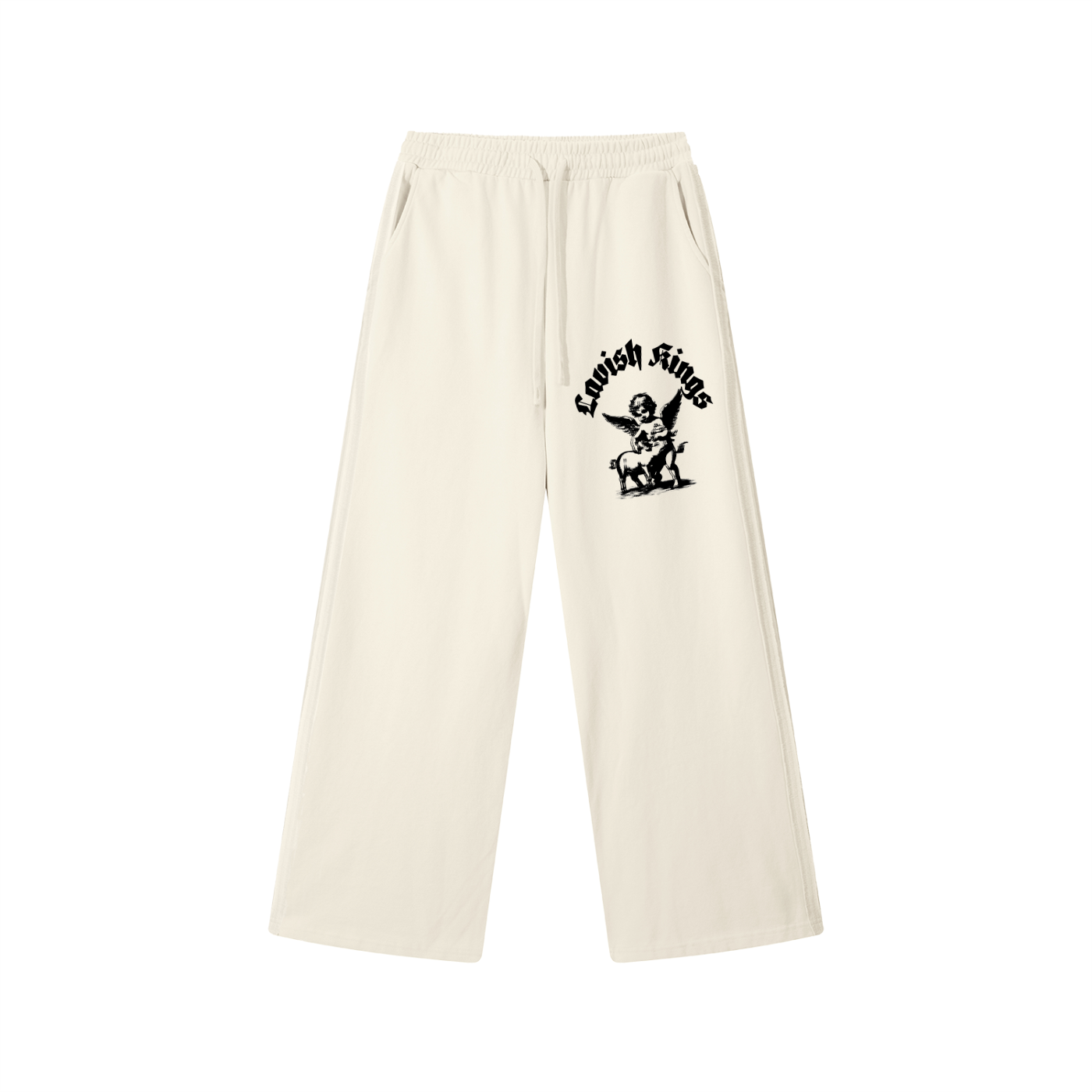 Contrast Tape Straight-Leg Sweatpants
