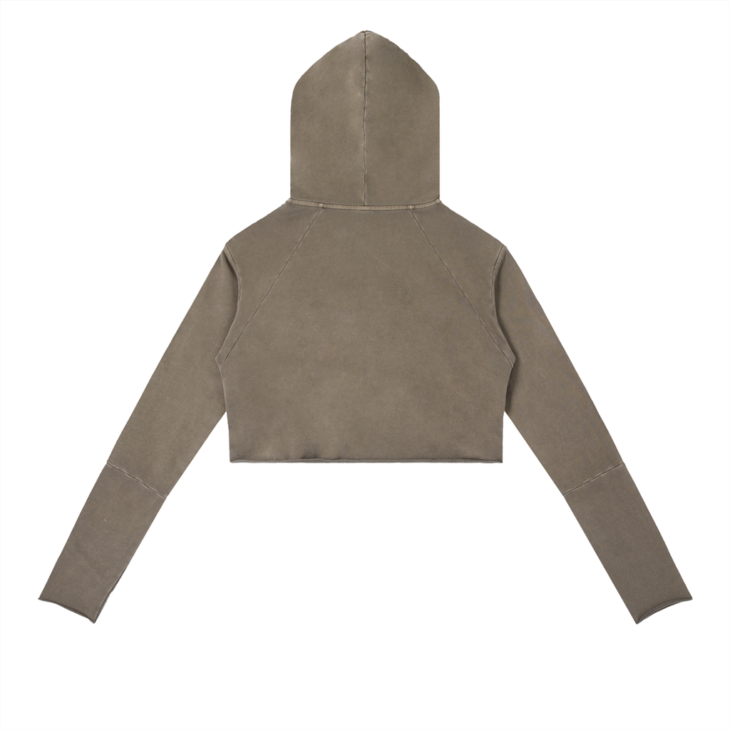 Vintage Washed Raw Edge Hoodie - LavishKings