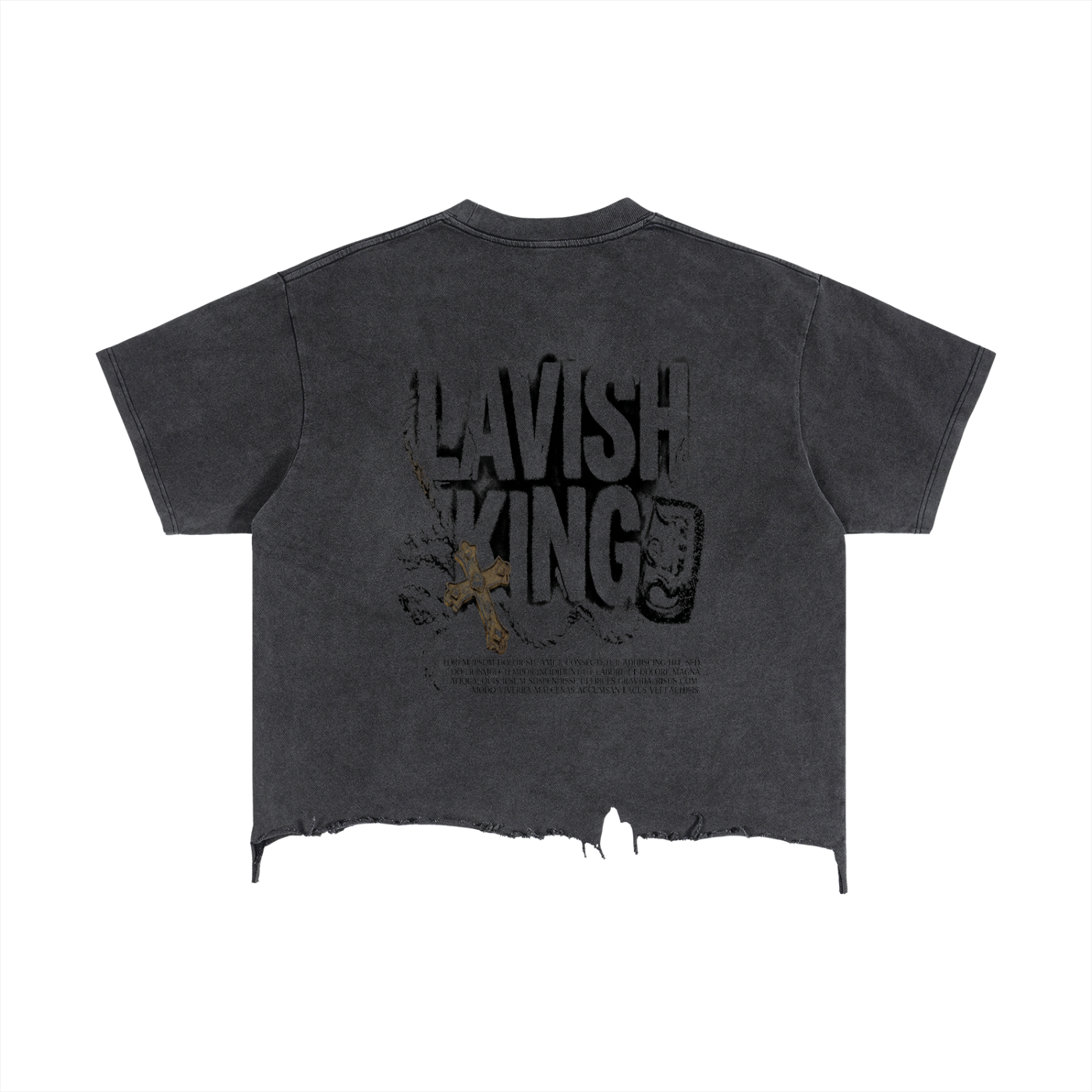 Vintage Wash Boxy Distressed Hem T-Shirt