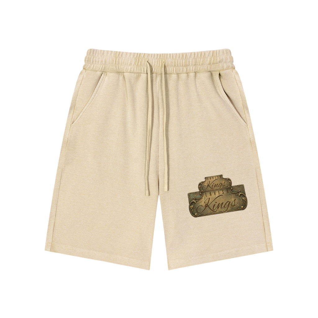 Mineral Wash Waffle Knit Shorts