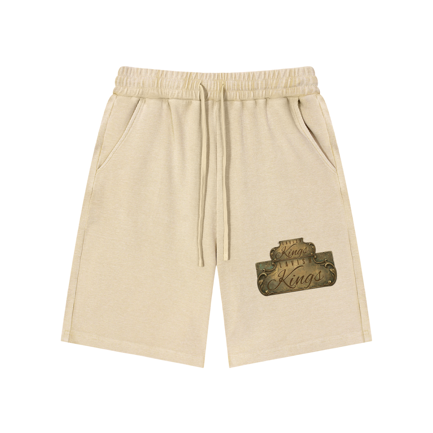 Mineral Wash Waffle Knit Shorts