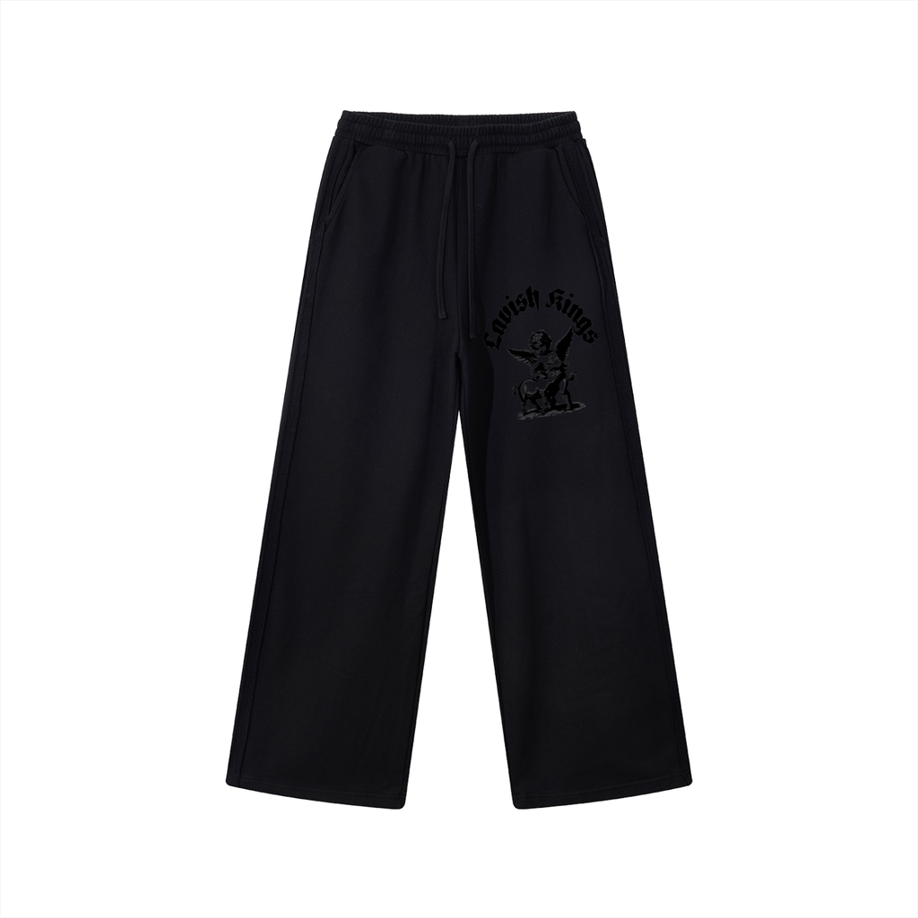 Contrast Tape Straight-Leg Sweatpants