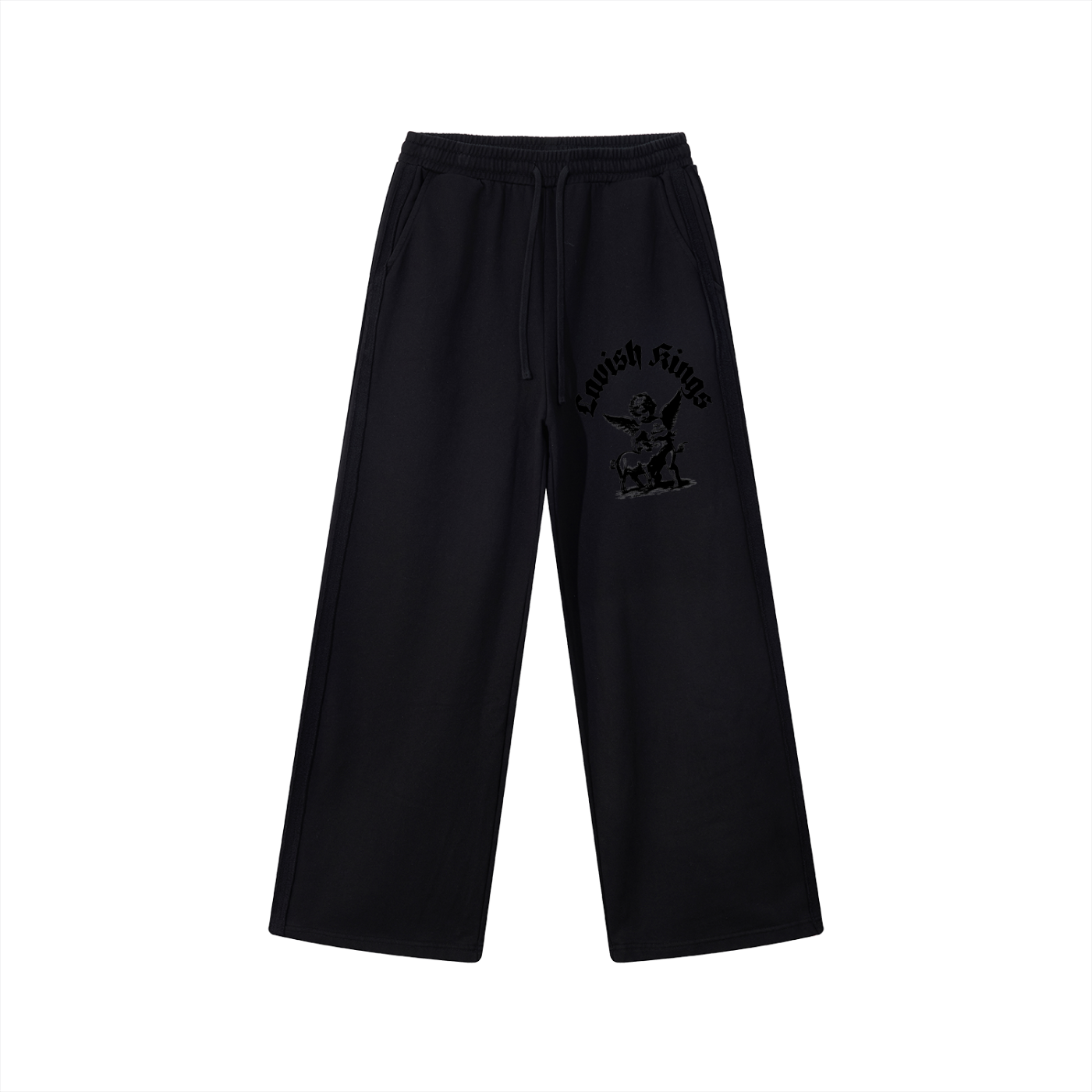 Contrast Tape Straight-Leg Sweatpants
