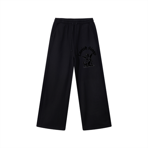 Contrast Tape Straight-Leg Sweatpants