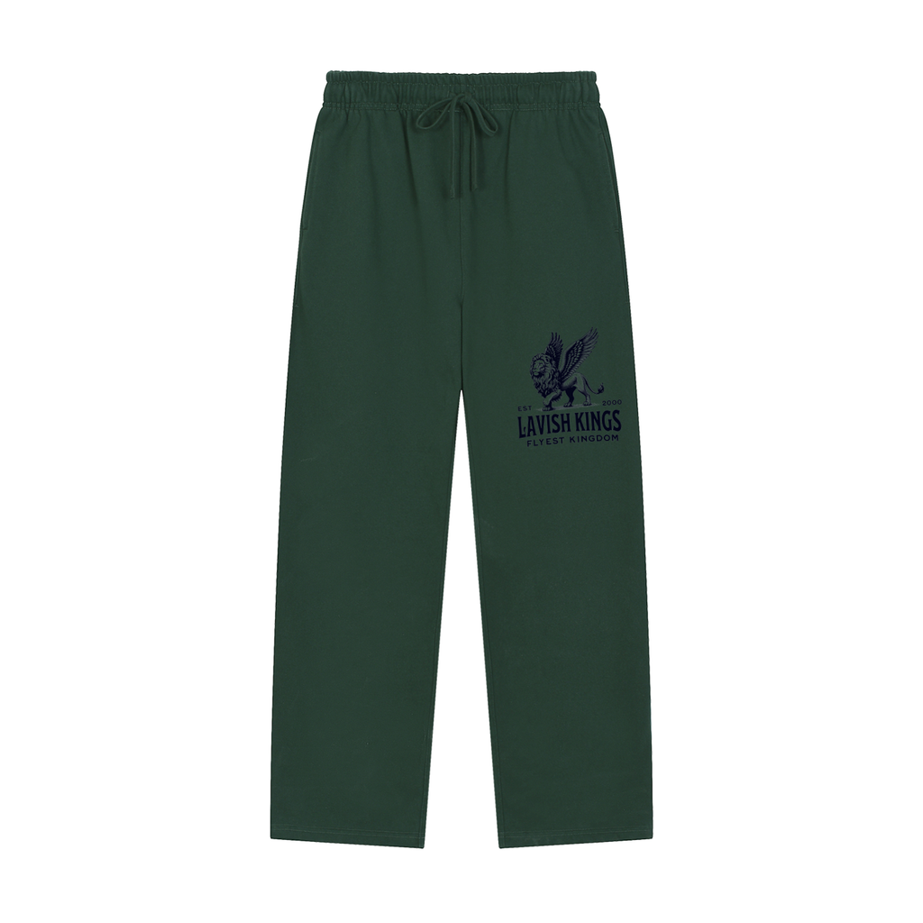 Solid Color Straight-Leg Sweatpants - LavishKings