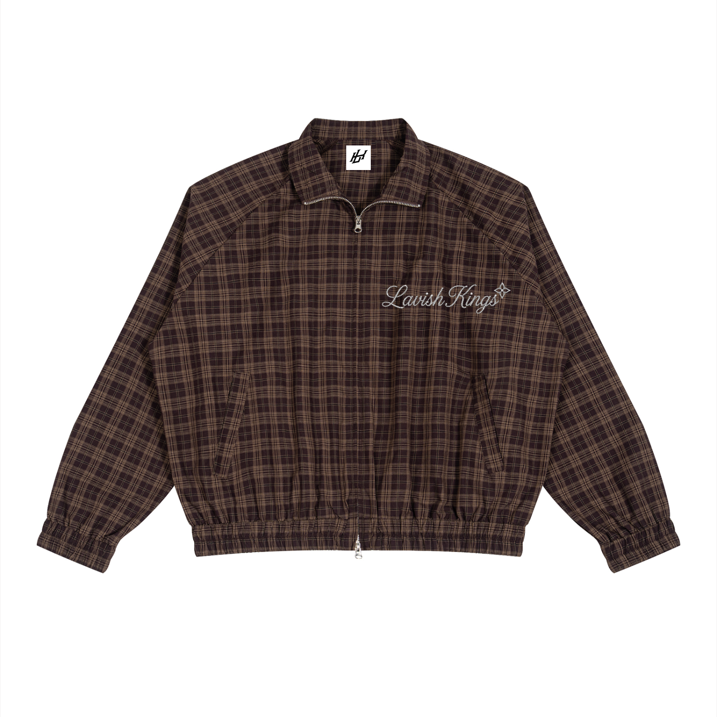 Unisex Plaid Full-Zip Track Jacket