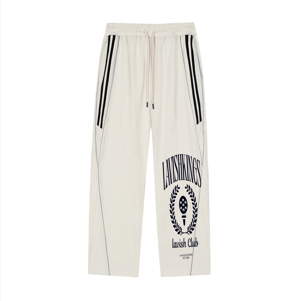 Reflection Striped Straight-Leg Sweatpants - LavishKings