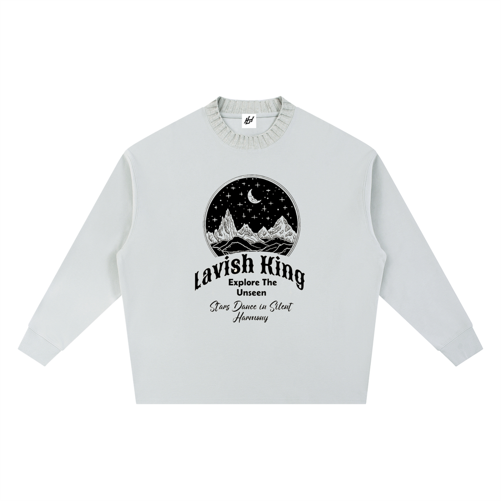 Knitted Round Neck Oversize Sweatshirt - LavishKings