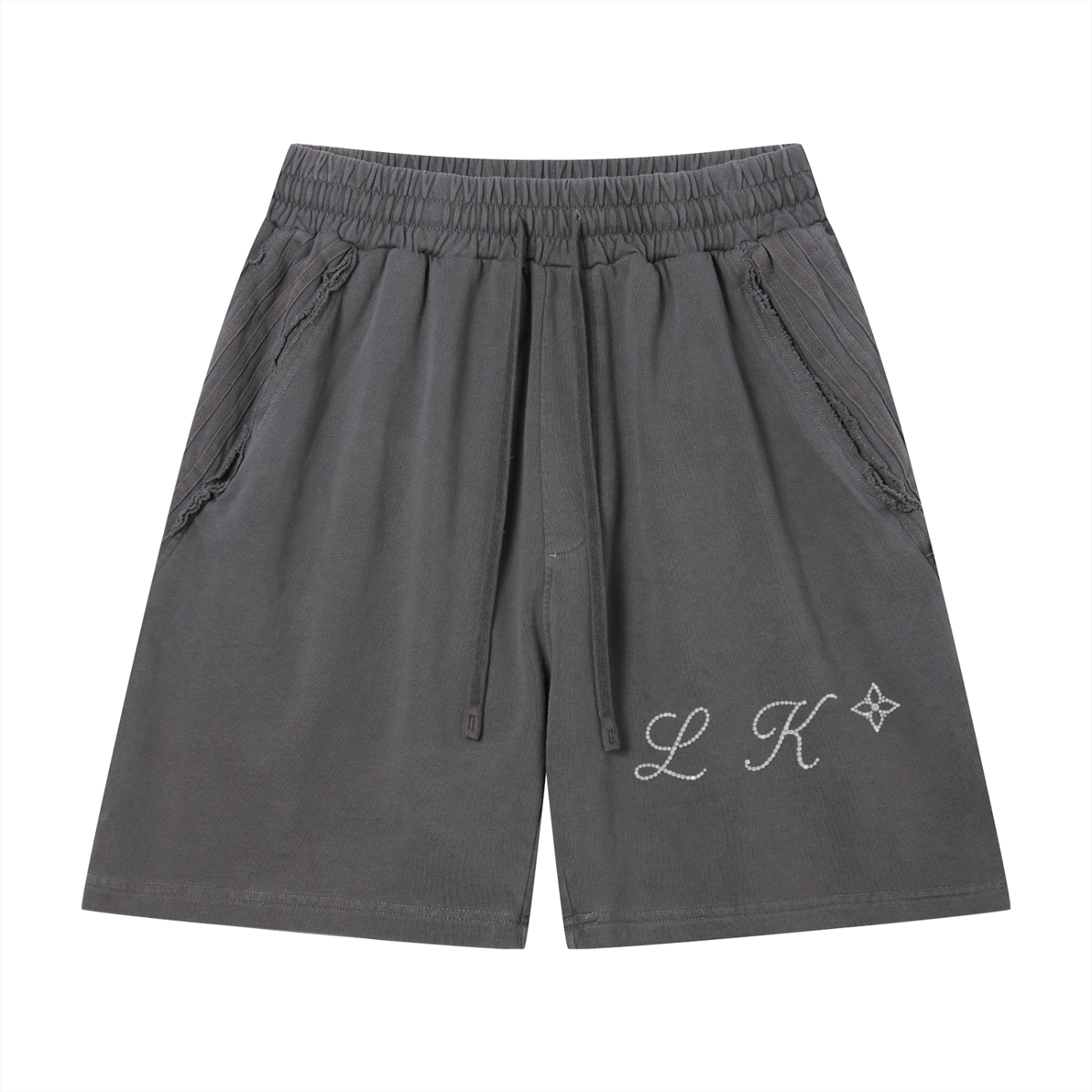 Unisex Vintage Wash Raw Edge Shorts