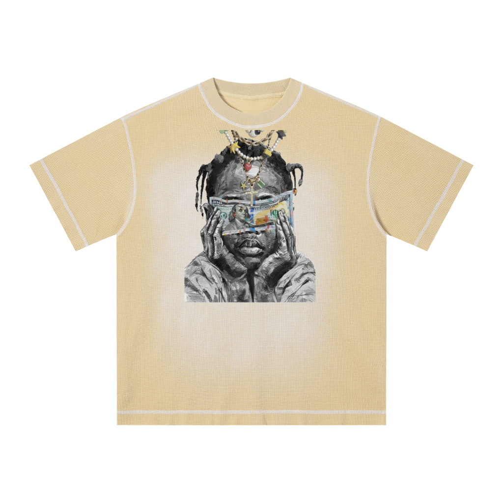 Unisex Sunfade Waffle Boxy T-Shirt