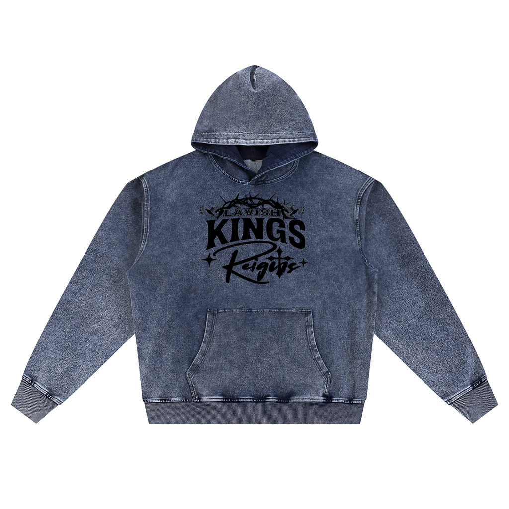 Snow Wash Oversized Hoodie - LavishKings
