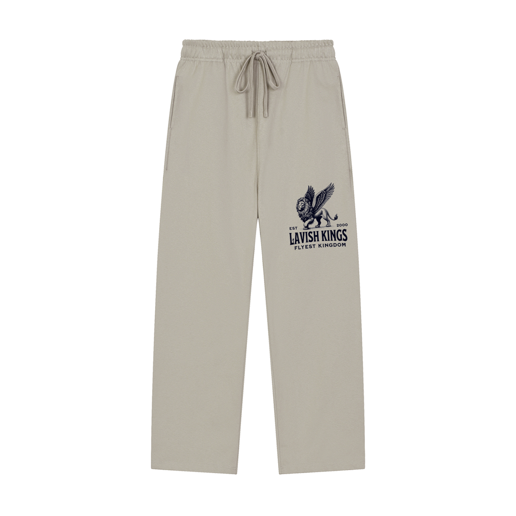 Solid Color Straight-Leg Sweatpants - LavishKings
