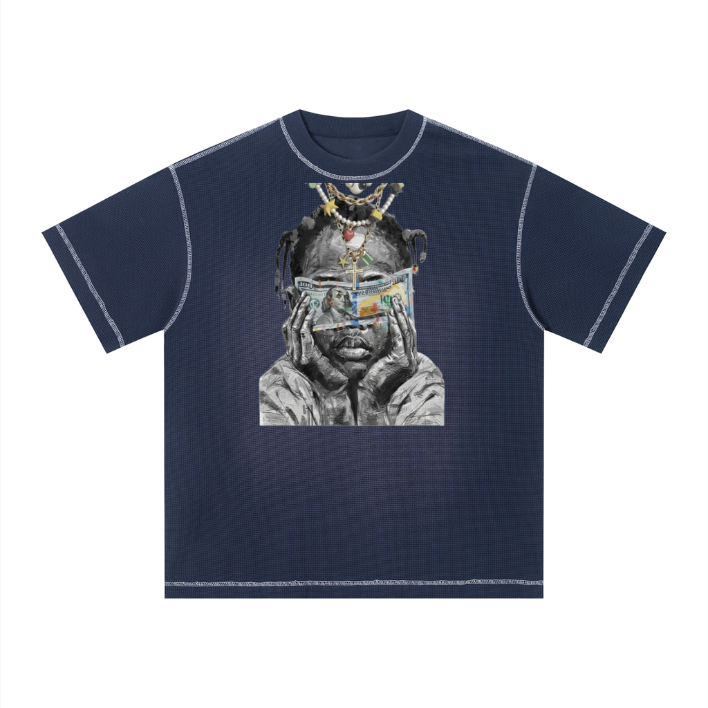 Unisex Sunfade Waffle Boxy T-Shirt