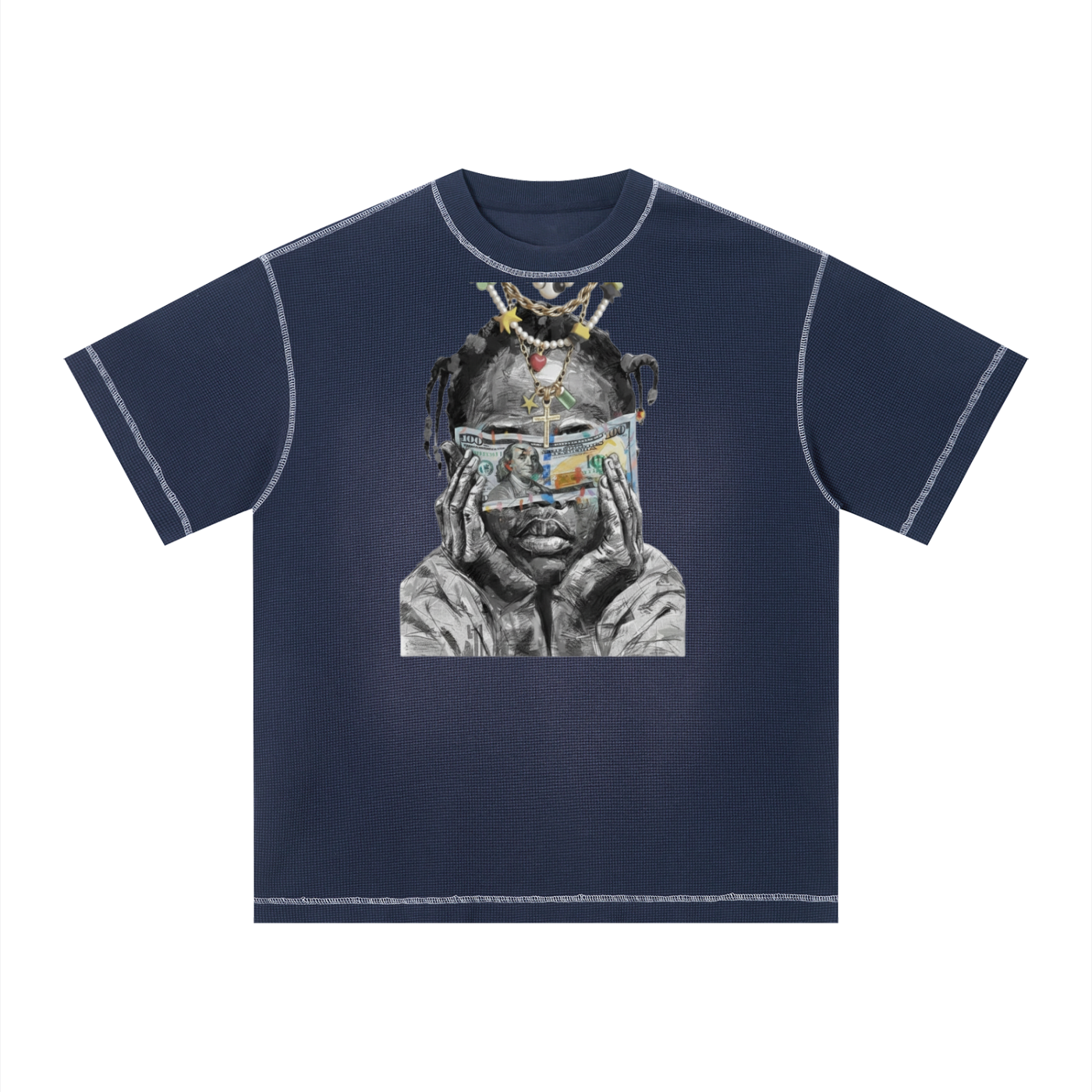 Unisex Sunfade Waffle Boxy T-Shirt
