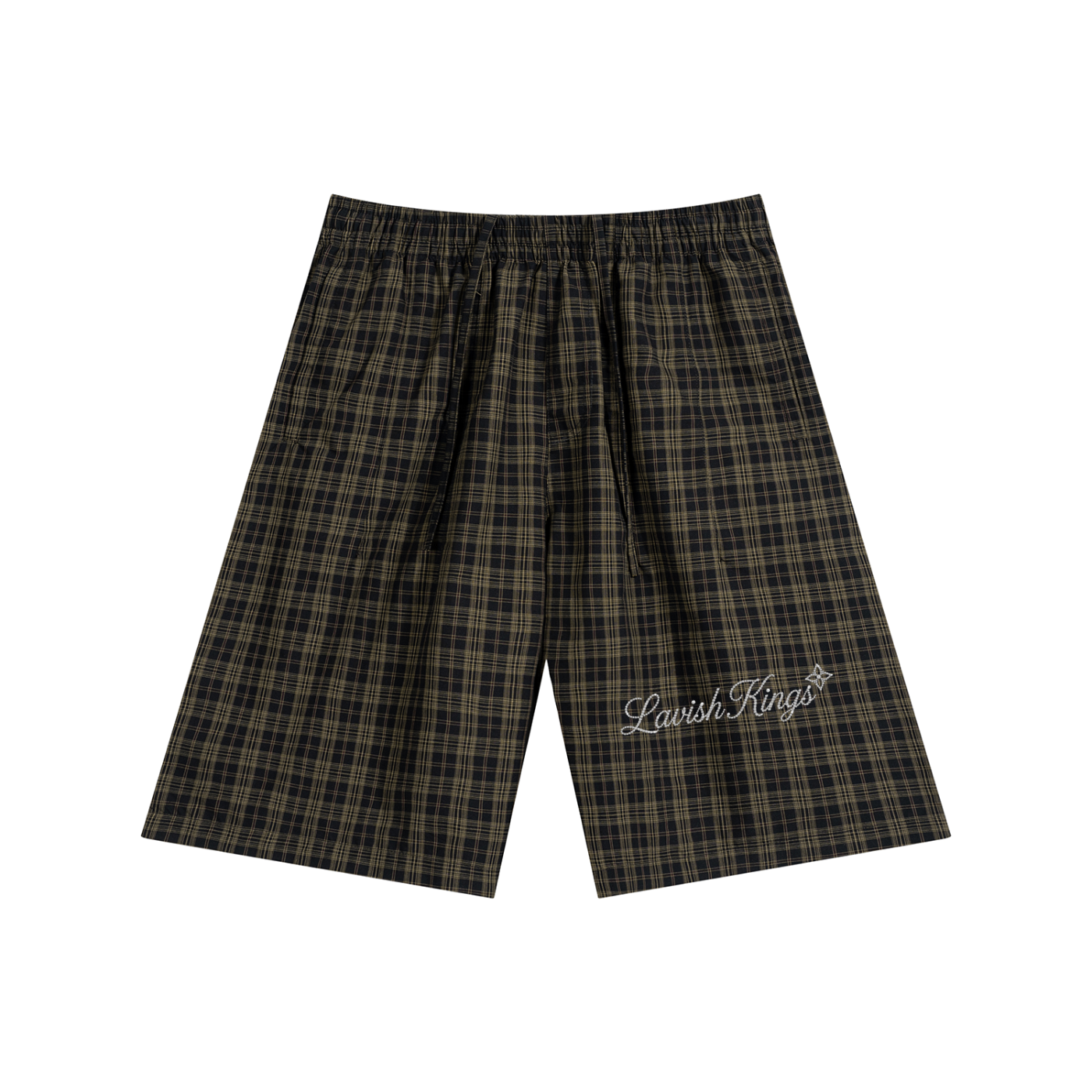 Unisex Plaid Wide Leg Shorts