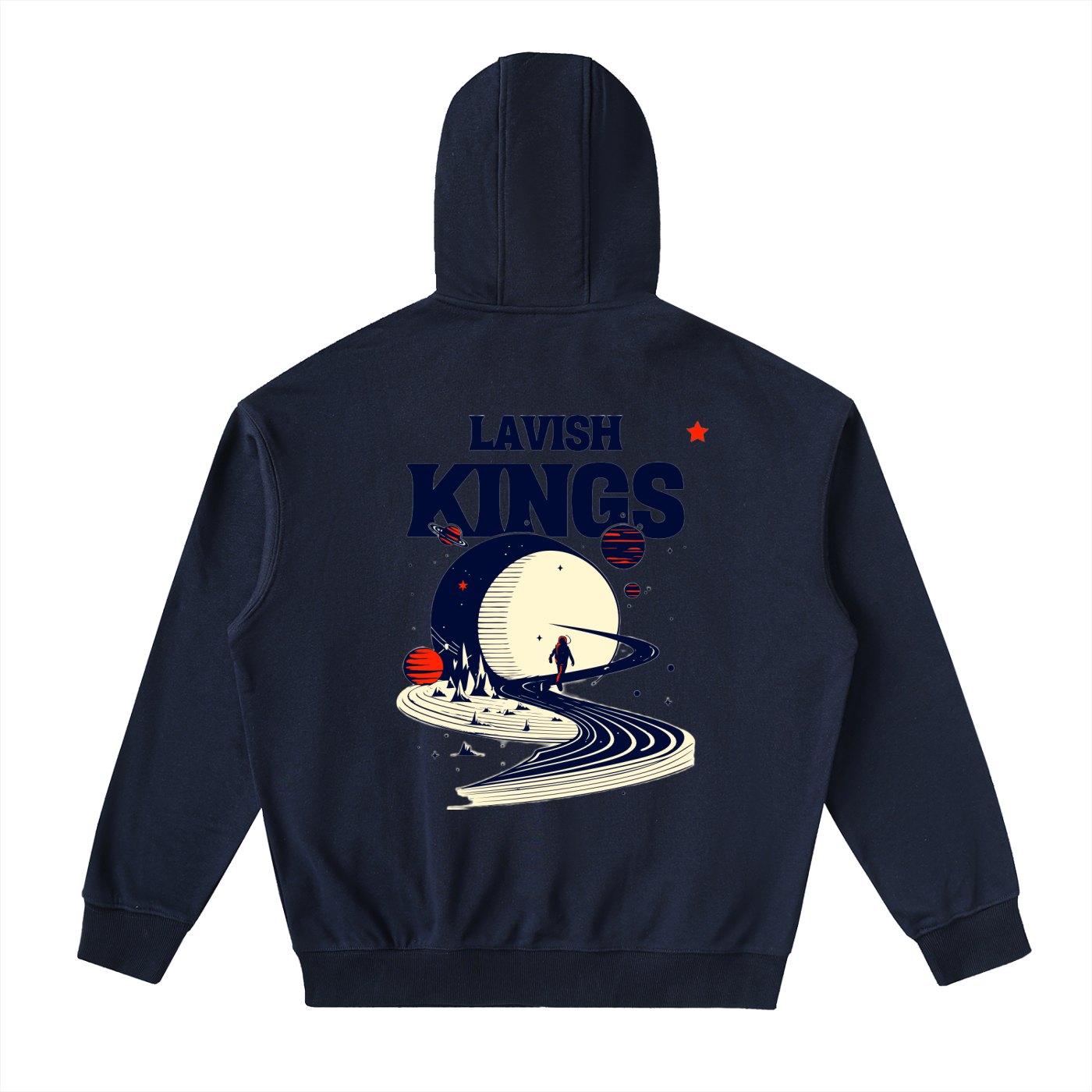 Drop-Shoulder Zip Up Hoodie