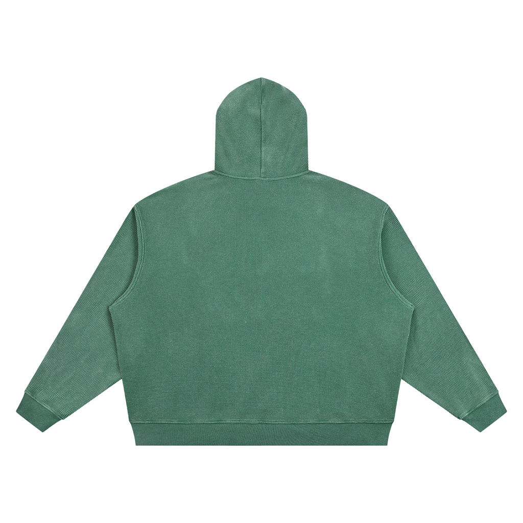 Unisex Vintage Wash Waffle Boxy Hoodie