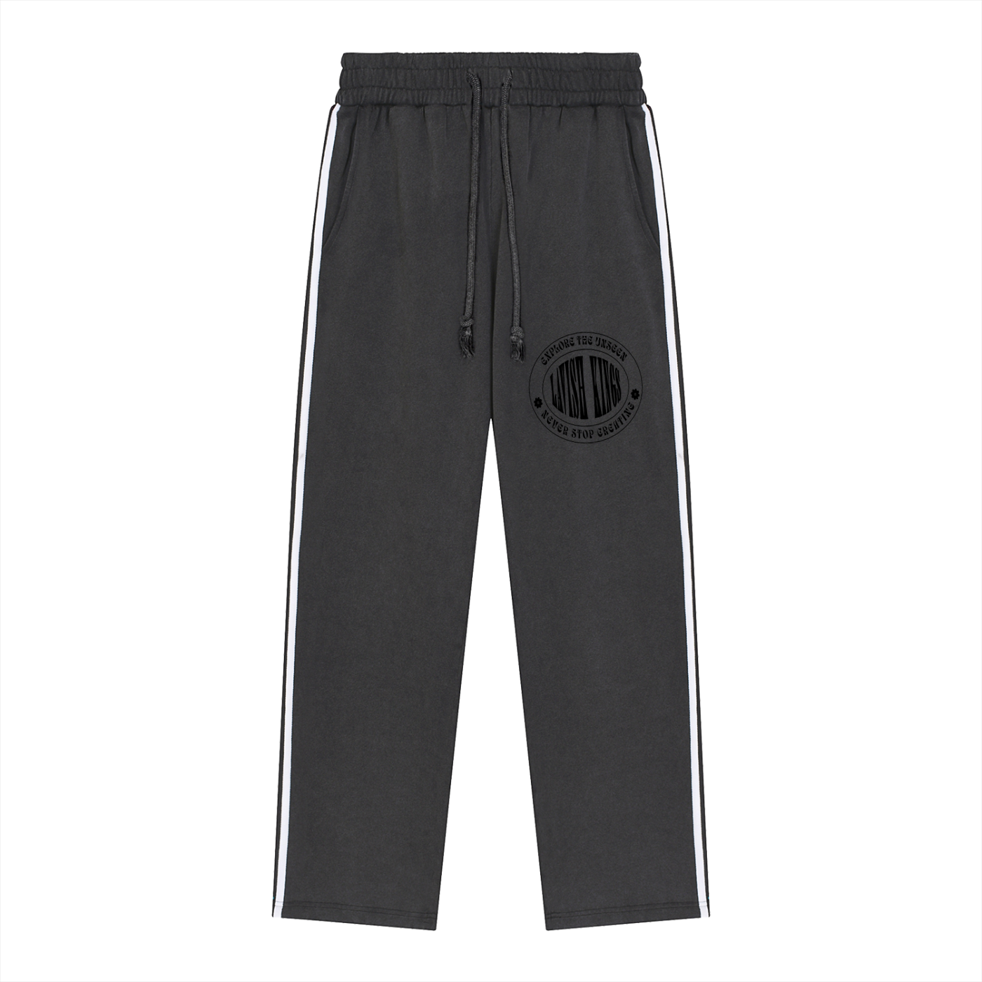 Snow Washed Contrast Tape Sweatpants