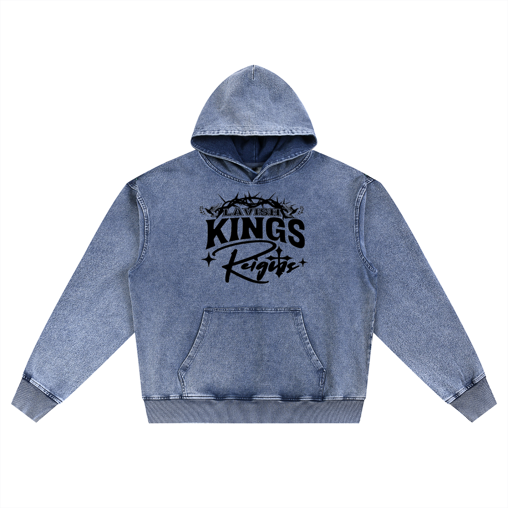 Snow Wash Oversized Hoodie - LavishKings