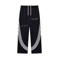 Curved Stripe Straight Sweatpants