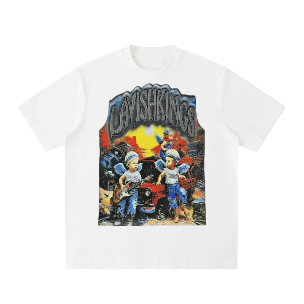 Heavyweight Vintage Washed Frayed T-Shirt