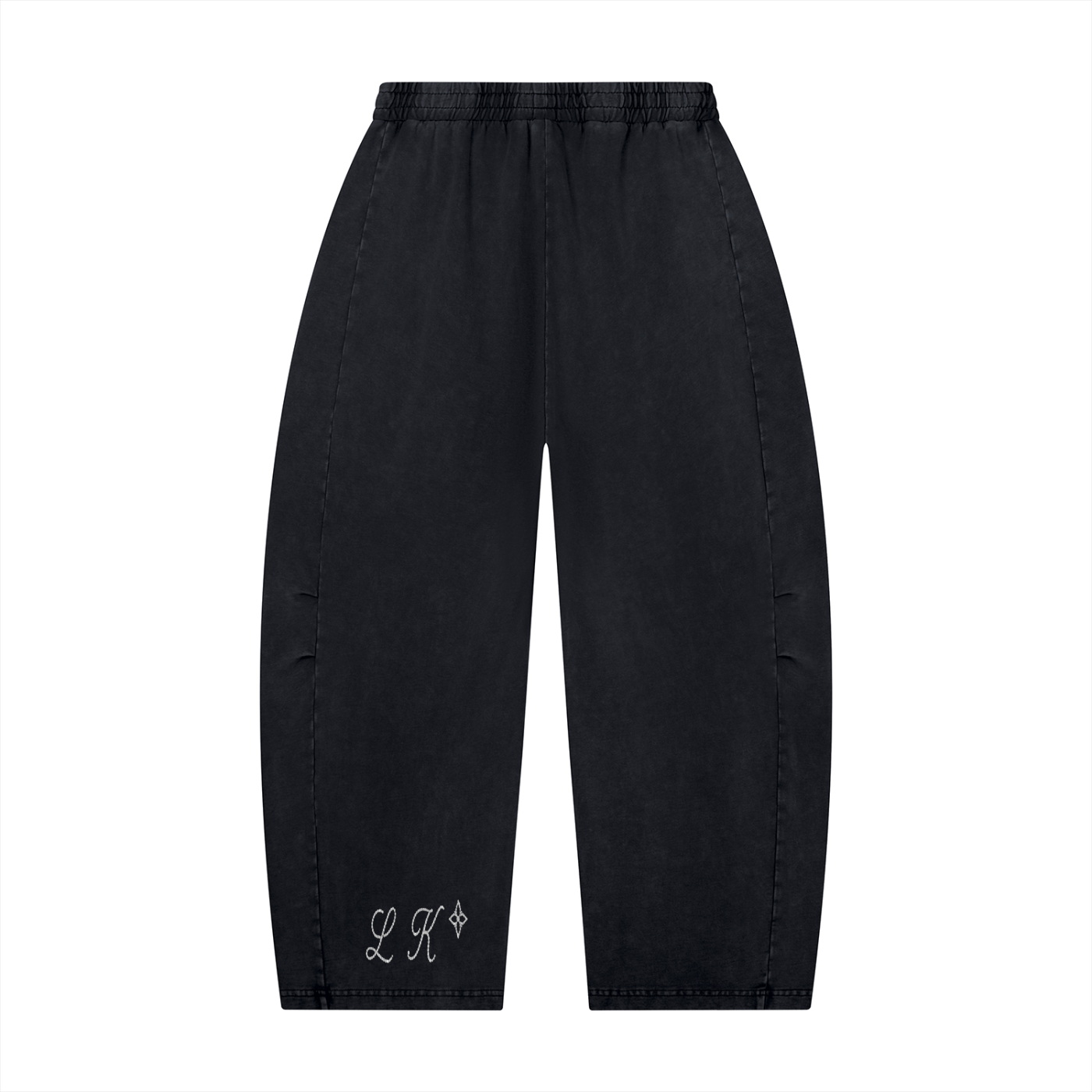Unisex Mineral Wash Barrel Leg Pants