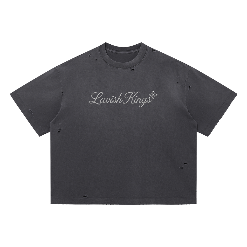 Vintage Washed Distressed Boxy Oversized T-Shirt