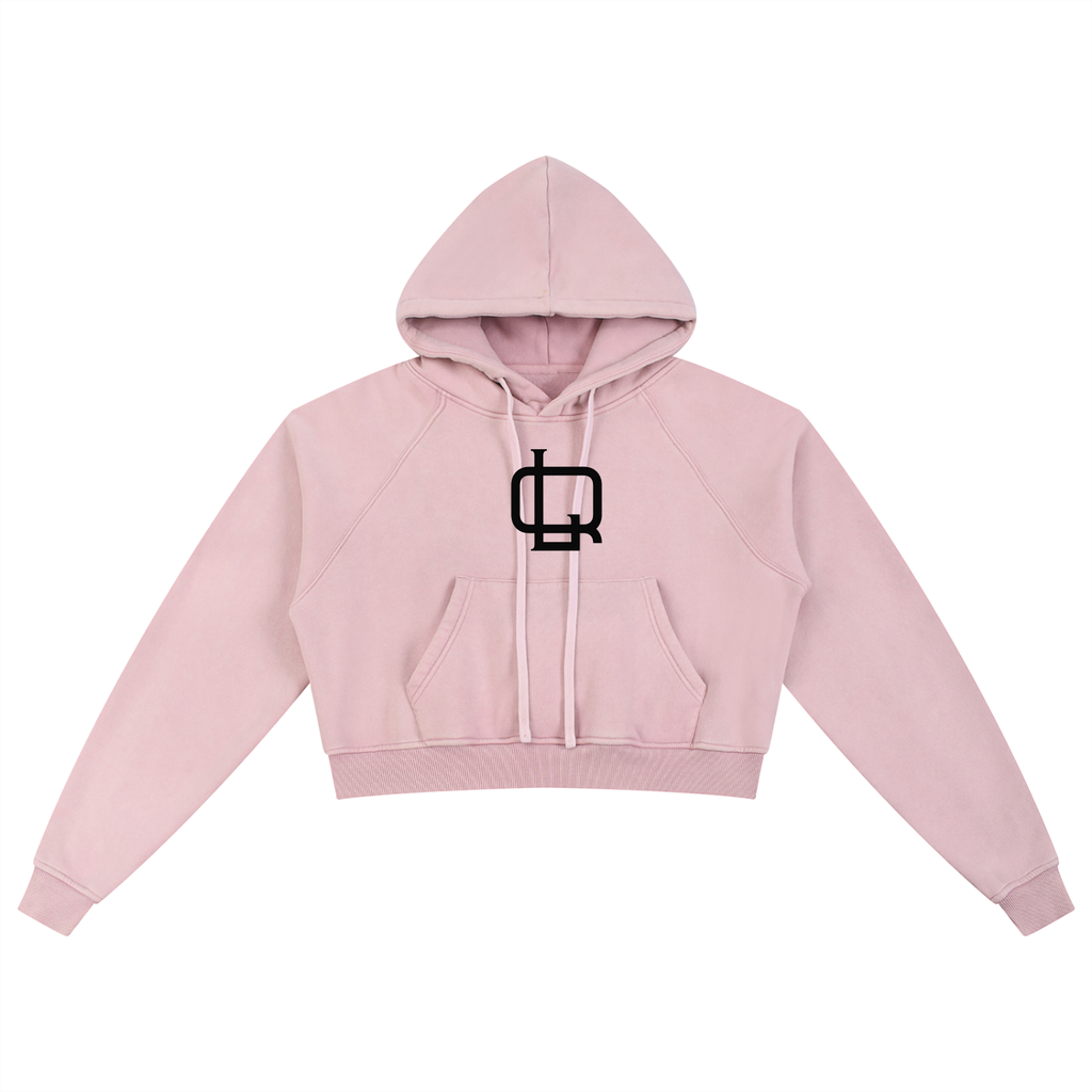 Snow Washed Cropped Hoodie - LavishKings