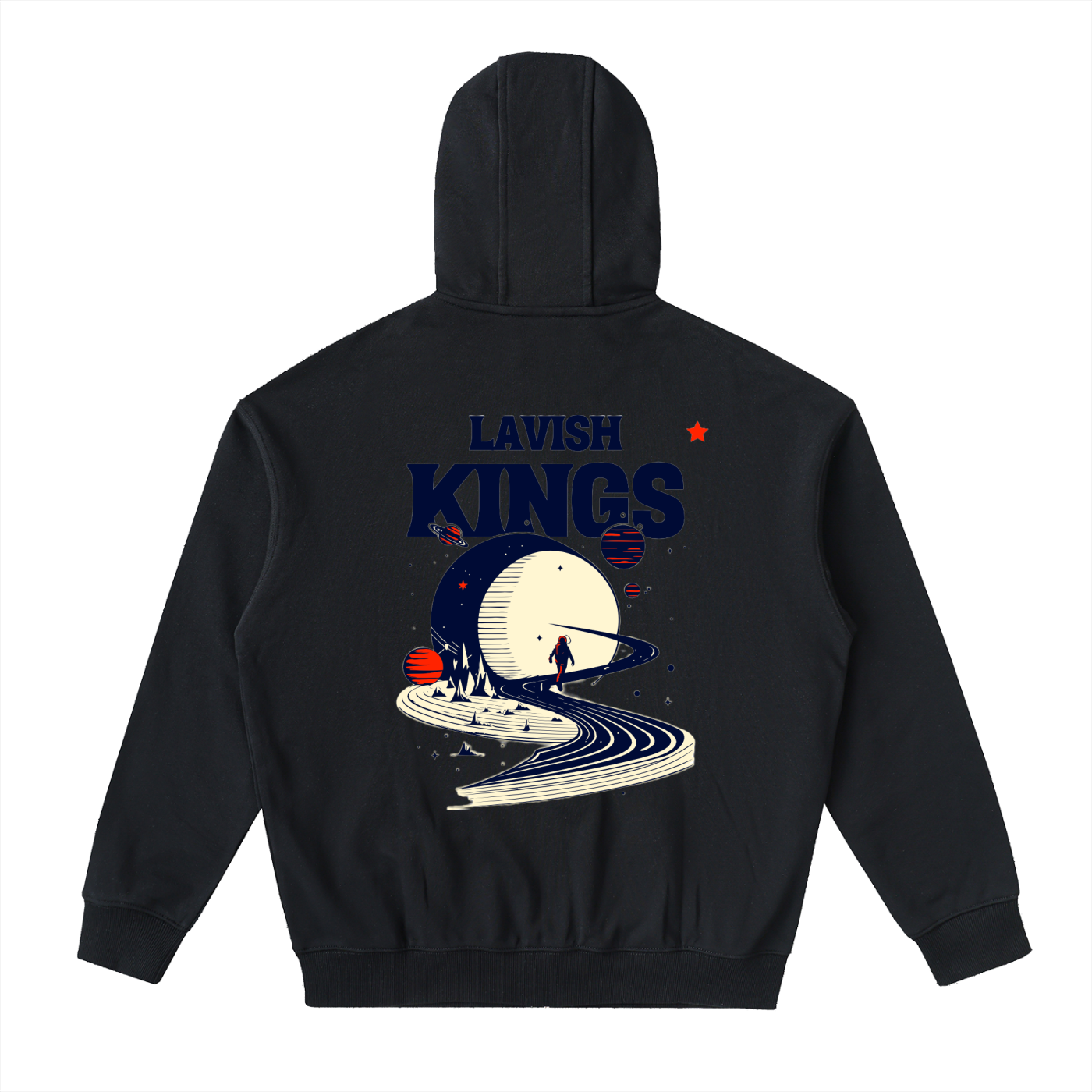 Drop-Shoulder Zip Up Hoodie