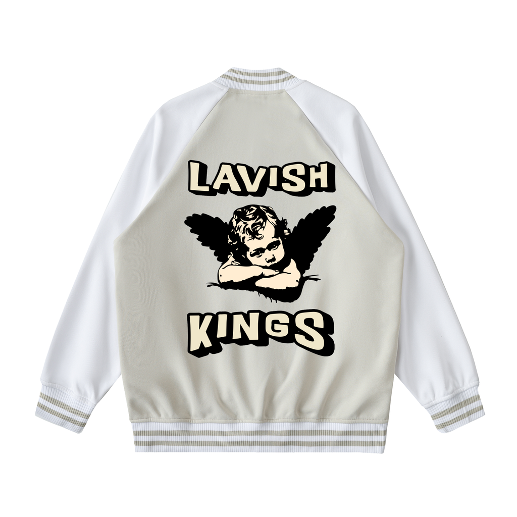 Two Tone Raglan Sleeve Varsity Jacket