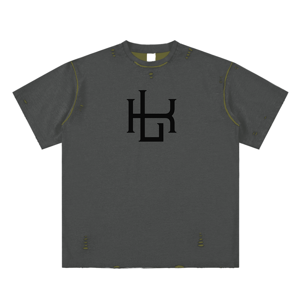 Hand-frayed Reversible T-shirt - LavishKings