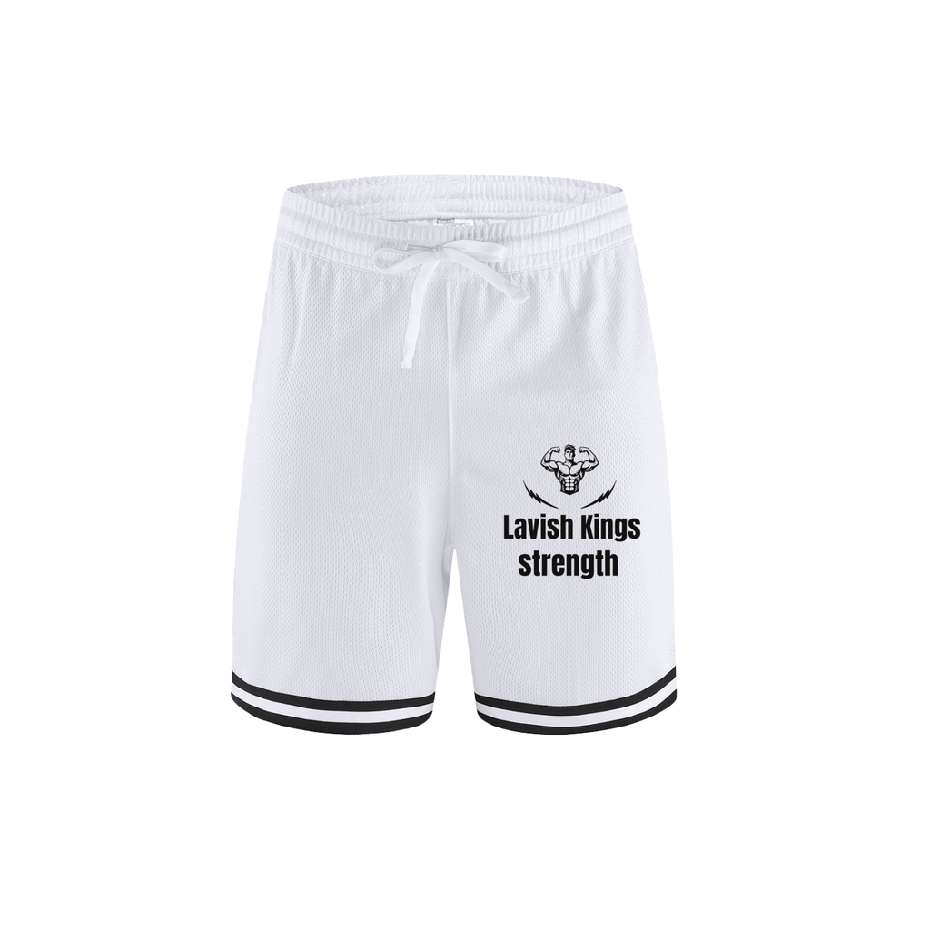 Classic Stripe Trim Basketball Shorts - LavishKings
