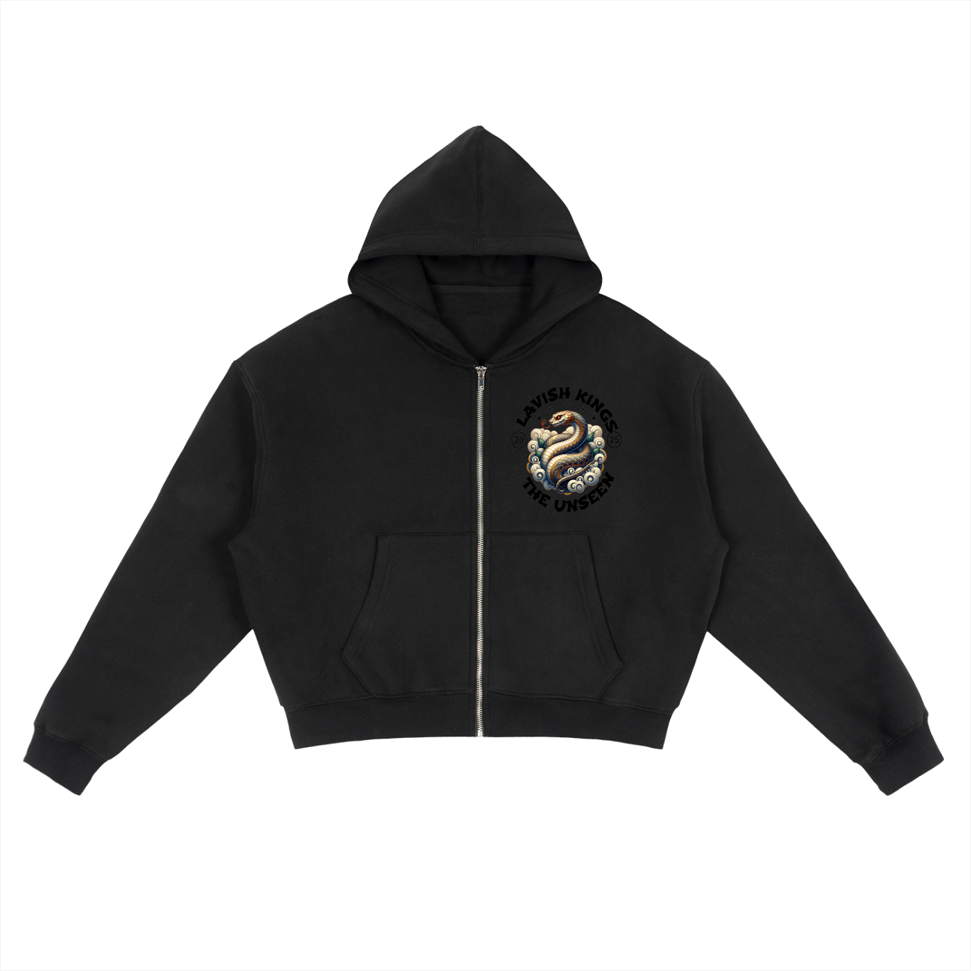 Fleece Zip-Up Boxy Hoodie