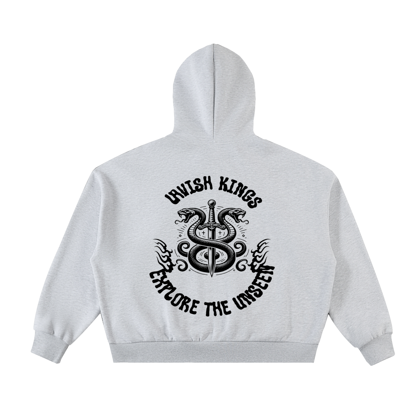 Fleeced Full-Zip Boxy Hoodie