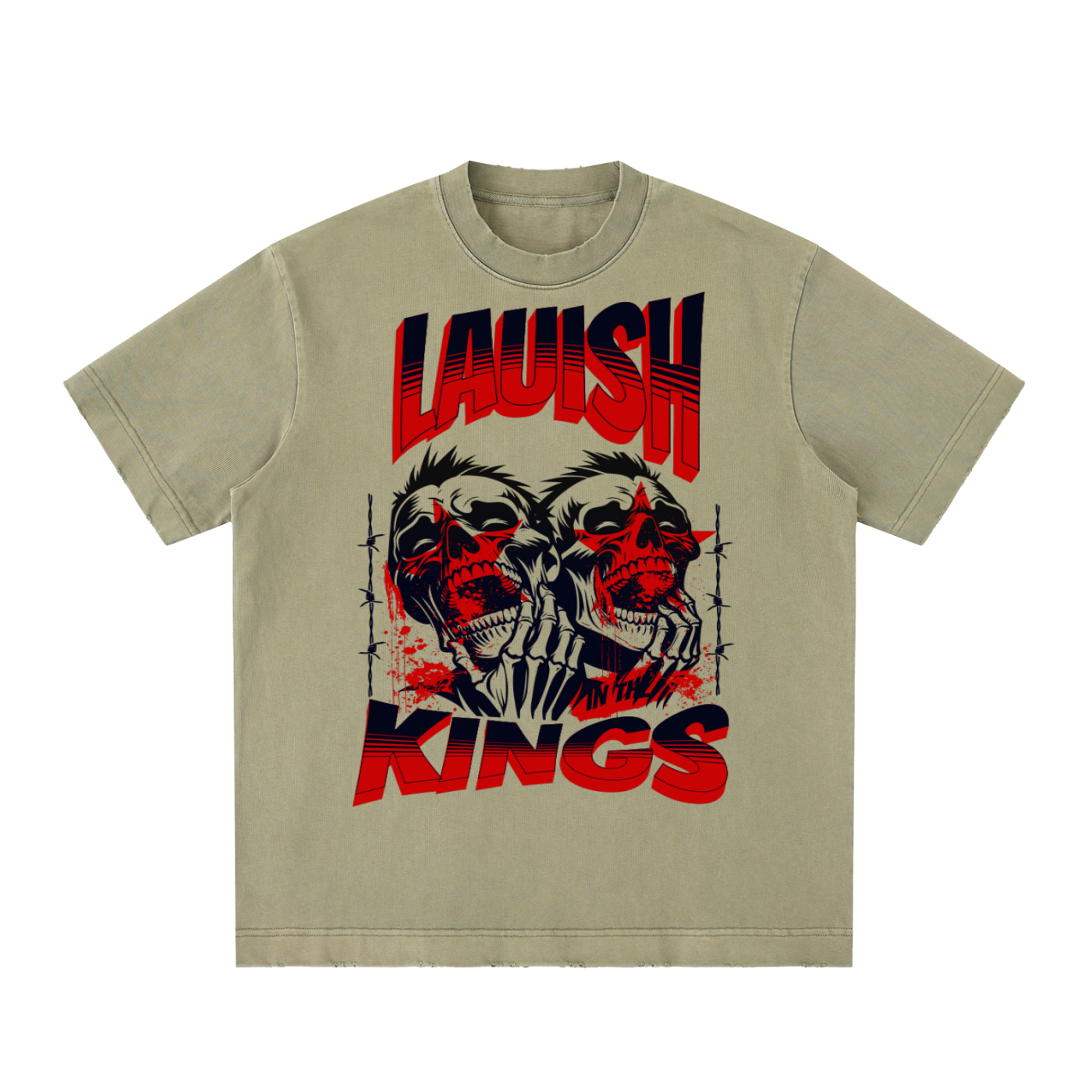 Heavyweight Vintage Washed Frayed T-Shirt