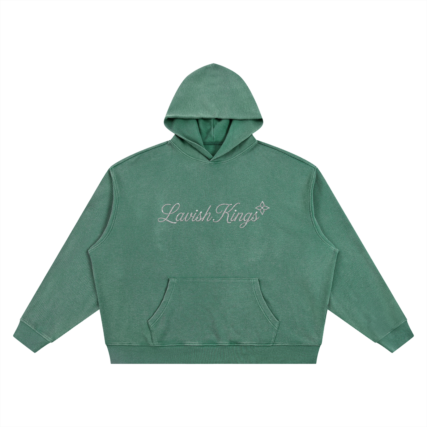 Unisex Vintage Wash Waffle Boxy Hoodie